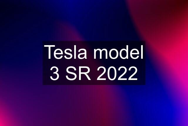 Tesla model 3 SR 2022