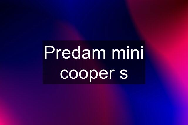 Predam mini cooper s