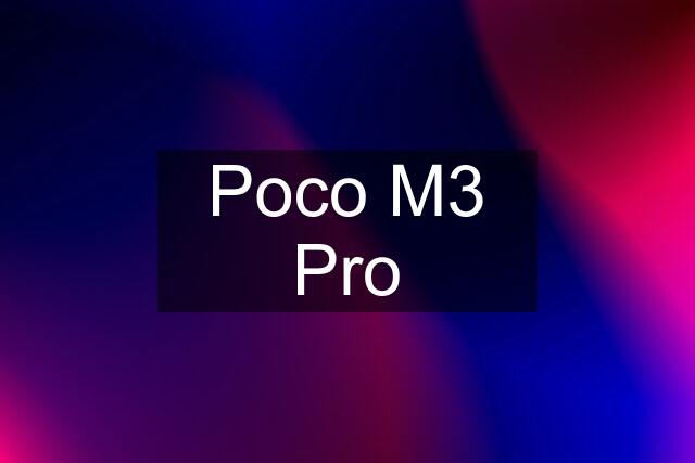 Poco M3 Pro