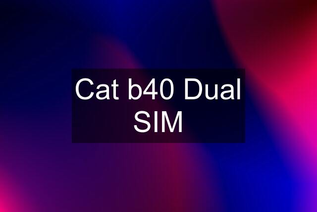 Cat b40 Dual SIM