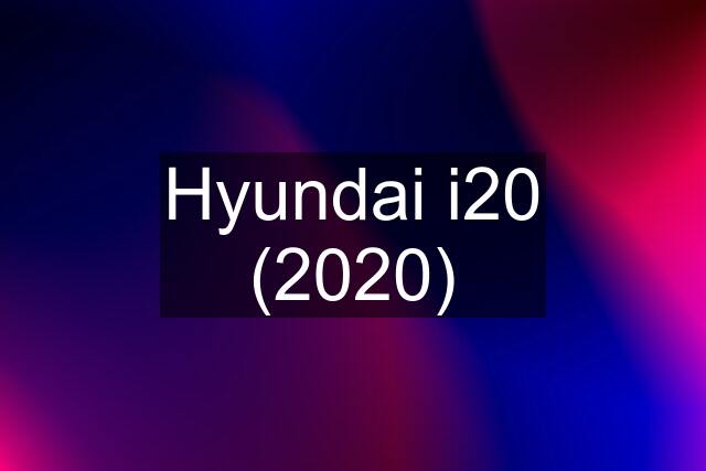 Hyundai i20 (2020)