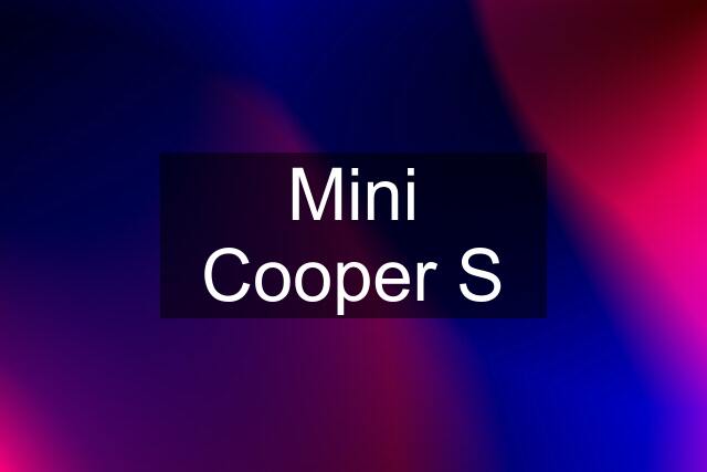 Mini Cooper S