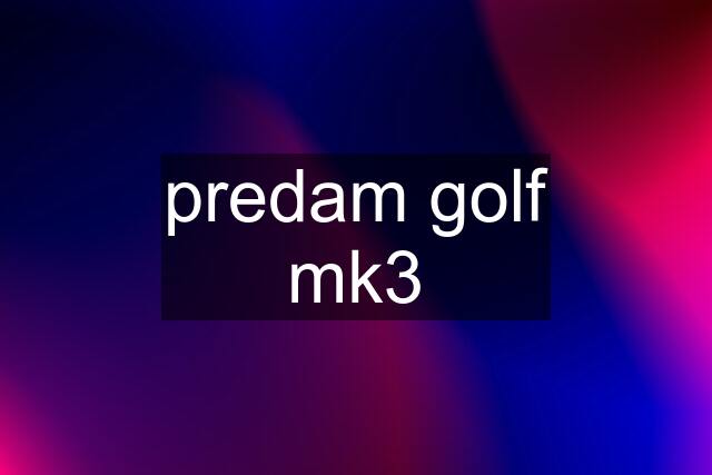 predam golf mk3