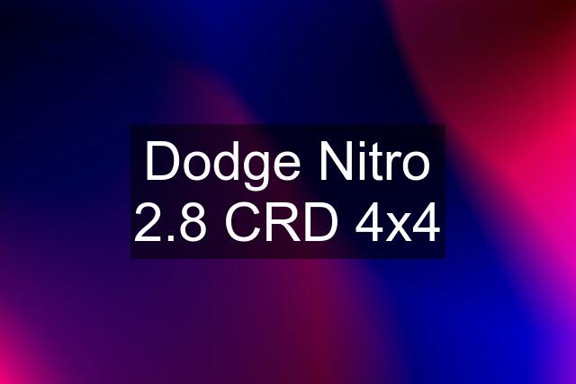 Dodge Nitro 2.8 CRD 4x4