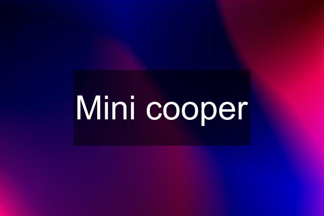 Mini cooper