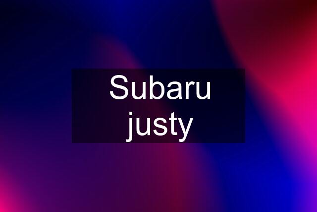 Subaru justy