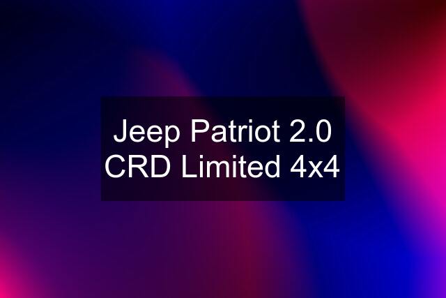 Jeep Patriot 2.0 CRD Limited 4x4