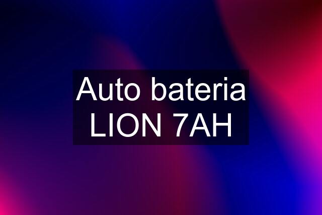 Auto bateria LION 7AH