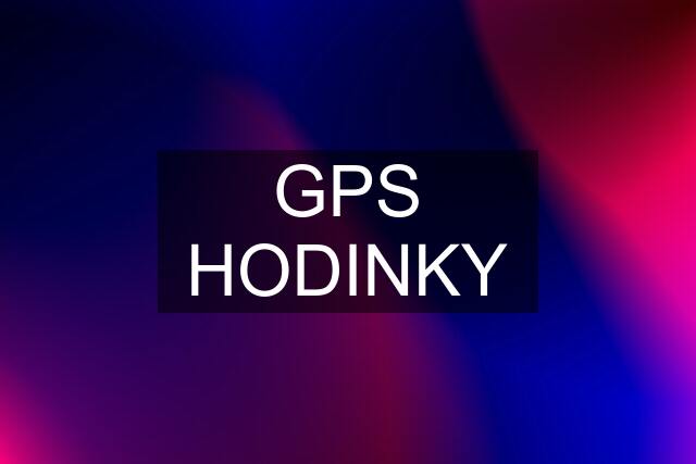 GPS HODINKY