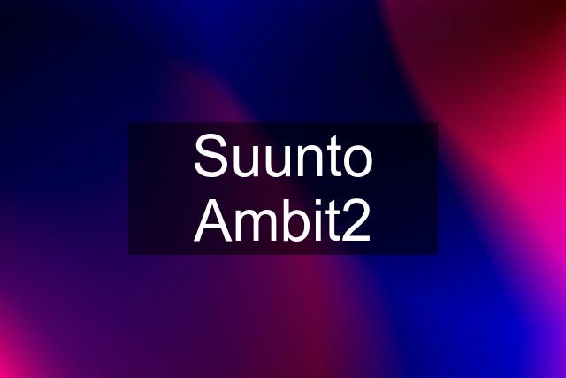 Suunto Ambit2