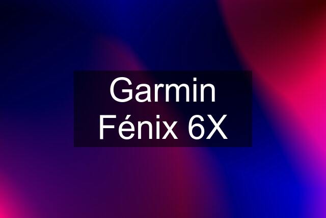 Garmin Fénix 6X