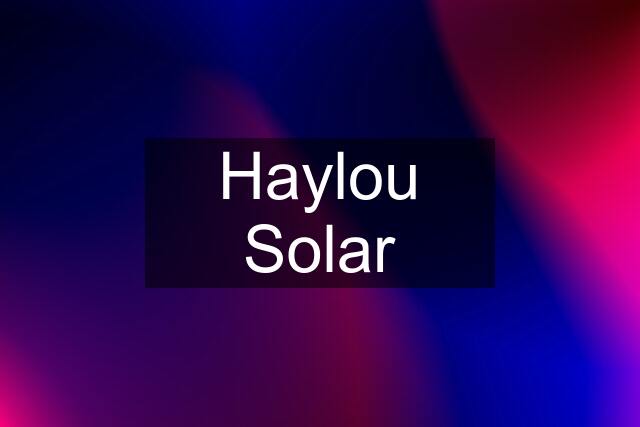 Haylou Solar