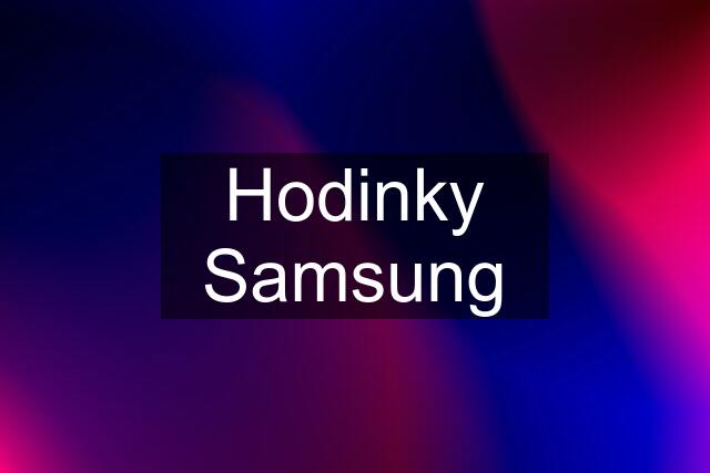 Hodinky Samsung