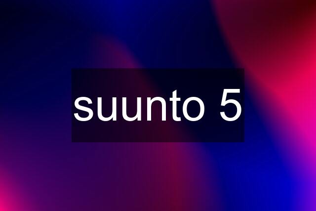 suunto 5