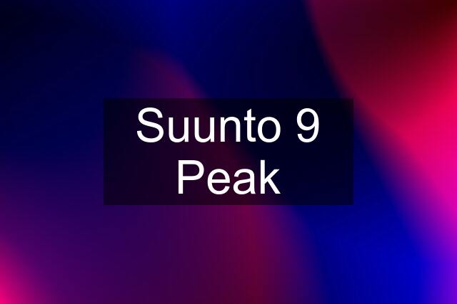 Suunto 9 Peak