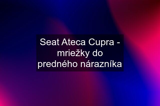 Seat Ateca Cupra - mriežky do predného nárazníka