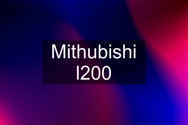 Mithubishi l200