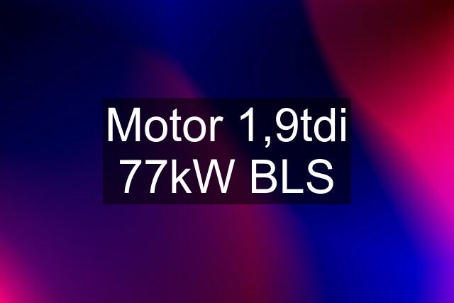 Motor 1,9tdi 77kW BLS