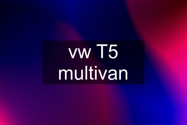 vw T5 multivan