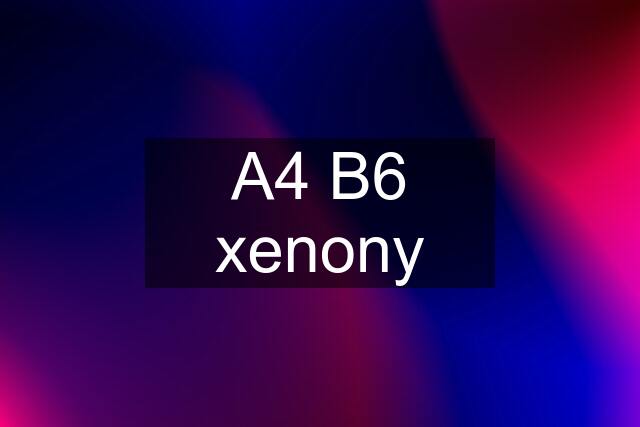 A4 B6 xenony