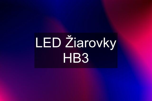 LED Žiarovky HB3