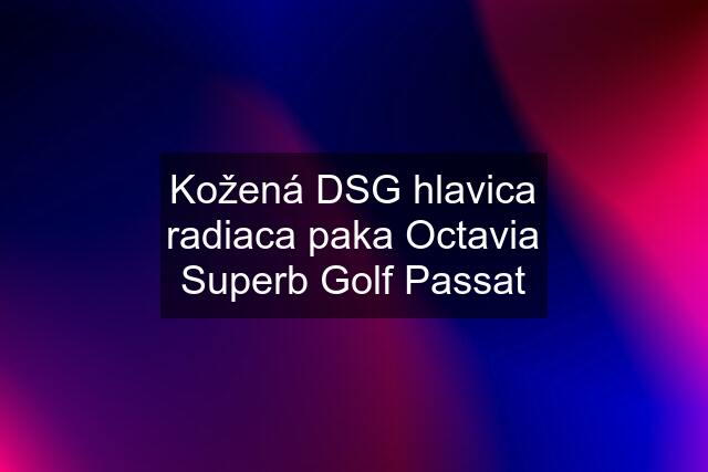 Kožená DSG hlavica radiaca paka Octavia Superb Golf Passat