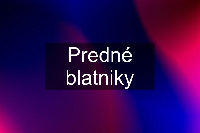 Predné blatniky