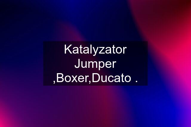 Katalyzator Jumper ,Boxer,Ducato .