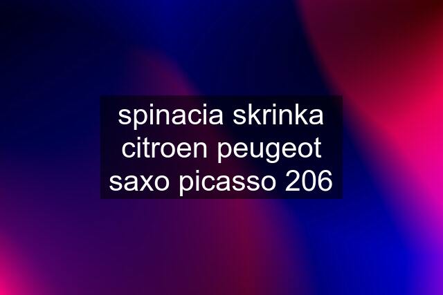 spinacia skrinka citroen peugeot saxo picasso 206