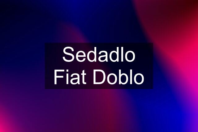 Sedadlo Fiat Doblo