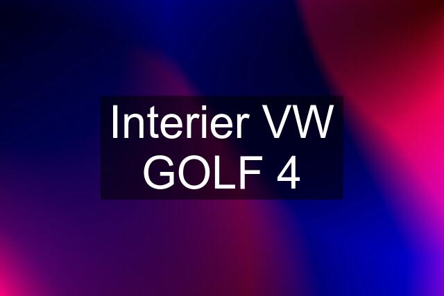 Interier VW GOLF 4