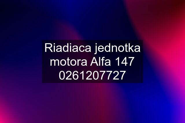 Riadiaca jednotka motora Alfa 7727