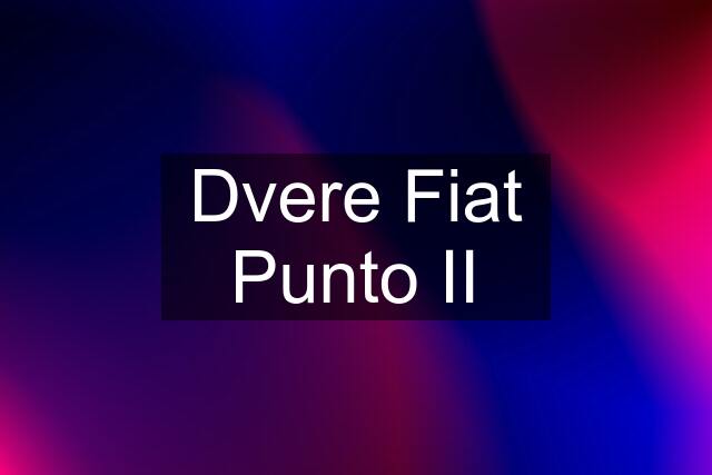 Dvere Fiat Punto II