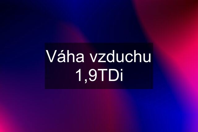 Váha vzduchu 1,9TDi