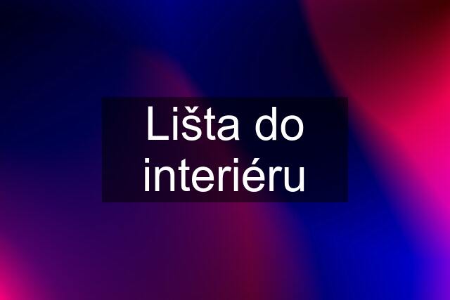 Lišta do interiéru