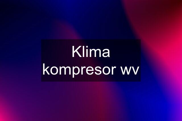 Klima kompresor wv