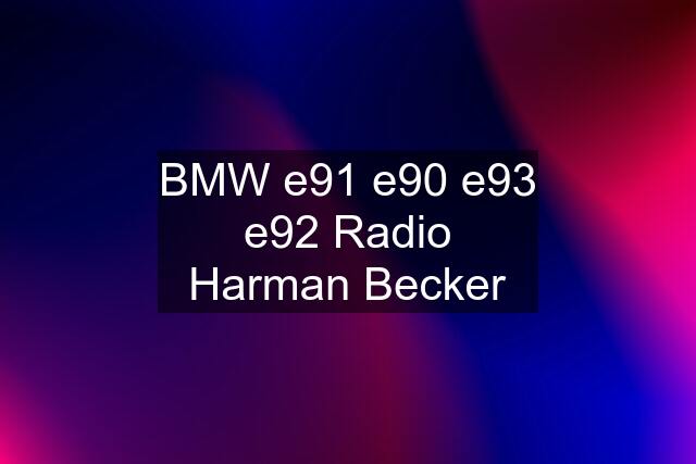 BMW e91 e90 e93 e92 Radio Harman Becker