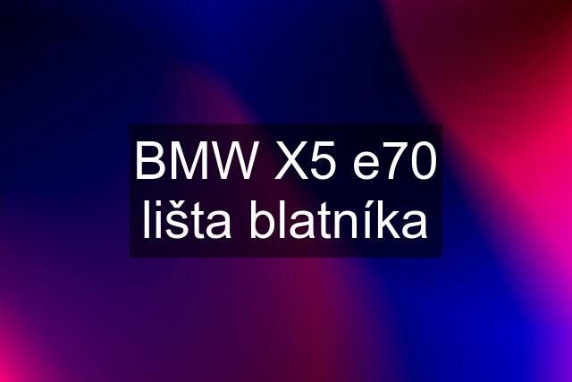 BMW X5 e70 lišta blatníka