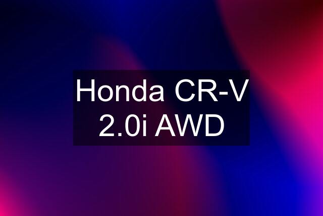 Honda CR-V 2.0i AWD