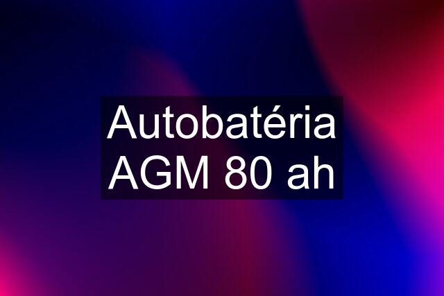 Autobatéria AGM 80 ah