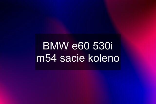 BMW e60 530i m54 sacie koleno