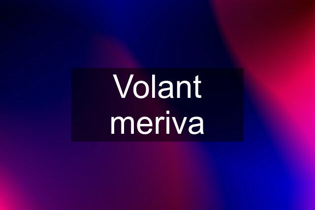 Volant meriva