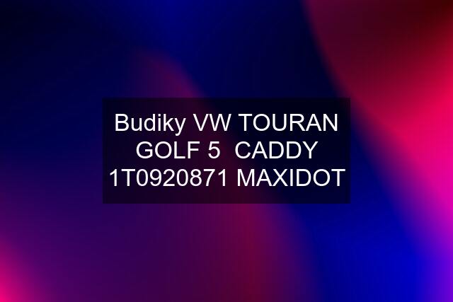 Budiky VW TOURAN GOLF 5  CADDY 1T0920871 MAXIDOT