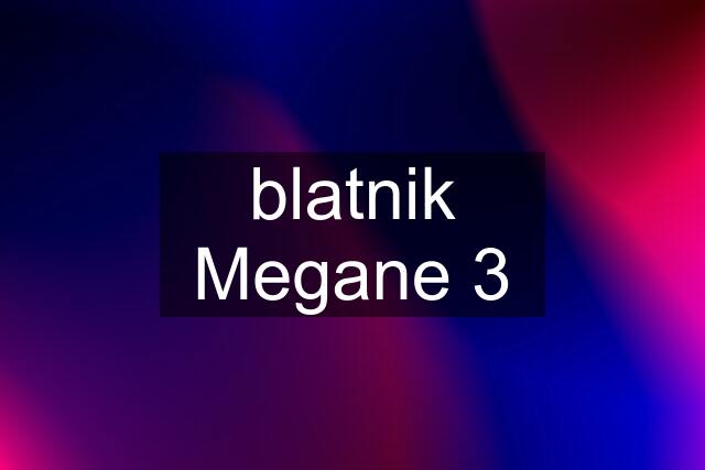 blatnik Megane 3