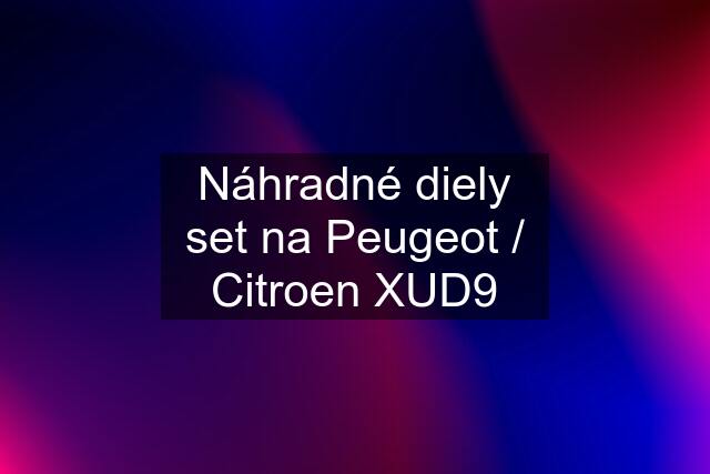 Náhradné diely set na Peugeot / Citroen XUD9