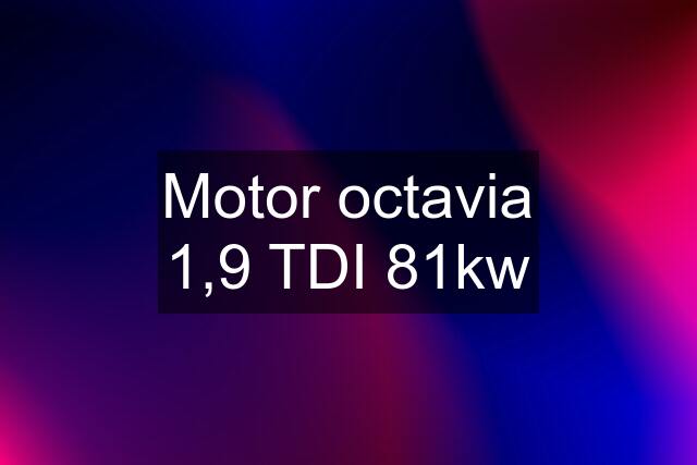 Motor octavia 1,9 TDI 81kw