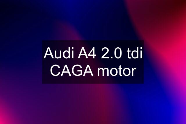 Audi A4 2.0 tdi CAGA motor