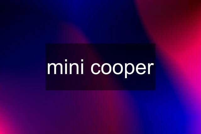 mini cooper