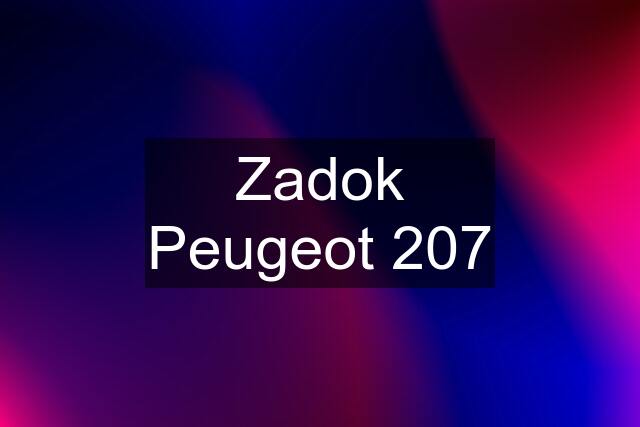 Zadok Peugeot 207