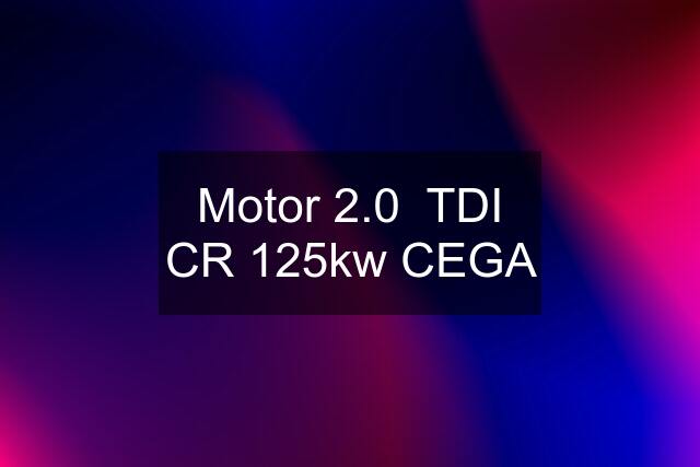Motor 2.0  TDI CR 125kw CEGA